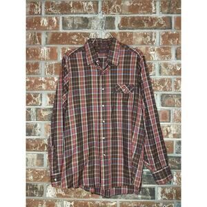 Vintage Levis Large Long Sleeve Plaid Button Up Shirt Classic Normcore Office